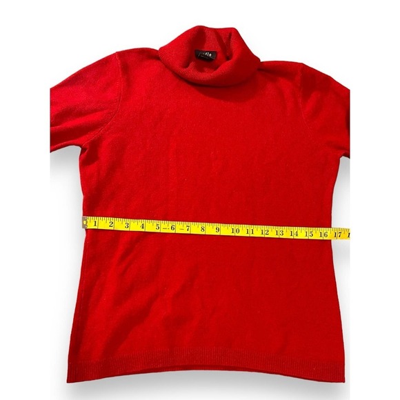 Sofie 100% Cashmere Turtle Neck Stretch Pullover Sweater Women's Red M - Picture 9 of 14
